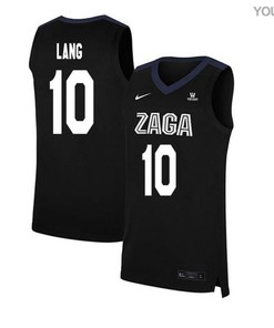 Matthew Lang 10 Gonzaga Bulldogs Elite Basketball Youth Jersey - Black