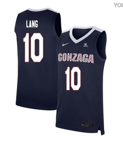 Matthew Lang 10 Gonzaga Bulldogs Elite Basketball Youth Jersey - Navy