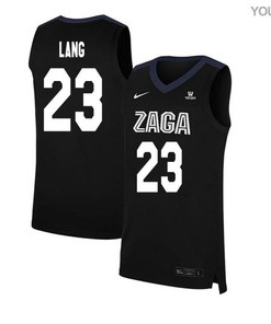 Matthew Lang 23 Gonzaga Bulldogs Elite Basketball Youth Jersey - Black