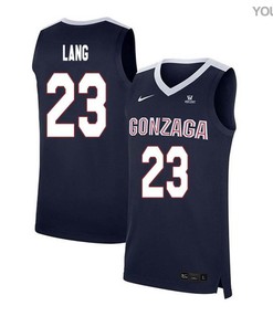 Matthew Lang 23 Gonzaga Bulldogs Elite Basketball Youth Jersey - Navy