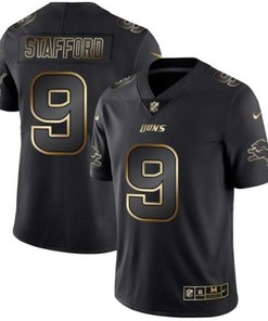 Matthew Stafford #9 Detriot Lions Nfl Explosion Legendary Gold Black Jersey