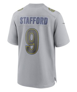 Matthew Stafford 9 Los Angeles Rams Atmosphere Fashion Game Jersey - Gray