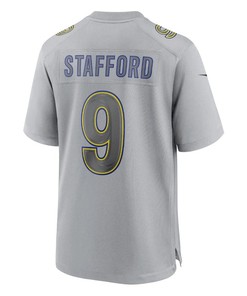 Matthew Stafford 9 Los Angeles Rams Men Atmosphere Fashion Game Jersey - Gray