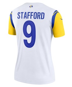 Matthew Stafford 9 Los Angeles Rams Women's Legend Jersey - White