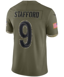 Matthew Stafford Los Angeles Rams 2022 Salute To Service Limited Jersey - Olive