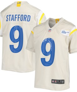 Matthew Stafford Los Angeles Rams Game Jersey - Bone Nfl