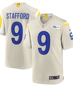 Matthew Stafford Los Angeles Rams Game Jersey - Bone Nfl