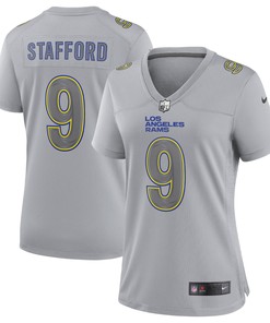 Matthew Stafford Los Angeles Rams Womens Atmosphere Fashion Game Jersey - Gray Nfl