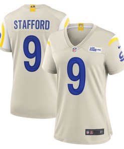 Matthew Stafford Los Angeles Rams Womens Game Jersey - Bone Nfl
