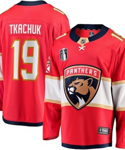 Matthew Tkachuk 19 Florida Panthers 2023 Stanley Cup Final Home Breakaway Player Jersey - Red