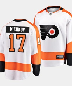 Matvei Michkov #17 Philadelphia Flyers 2023 NHL Draft Away Men Jersey - Orange/White