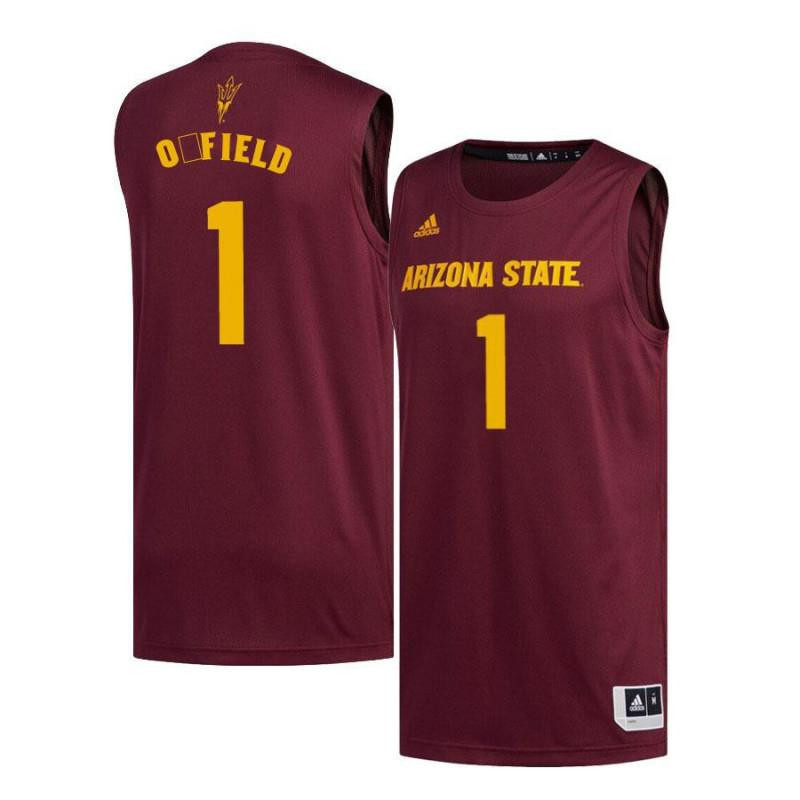 Maurice OField 1 Arizona State Sun Devils Basketball Men Jersey - Maroon
