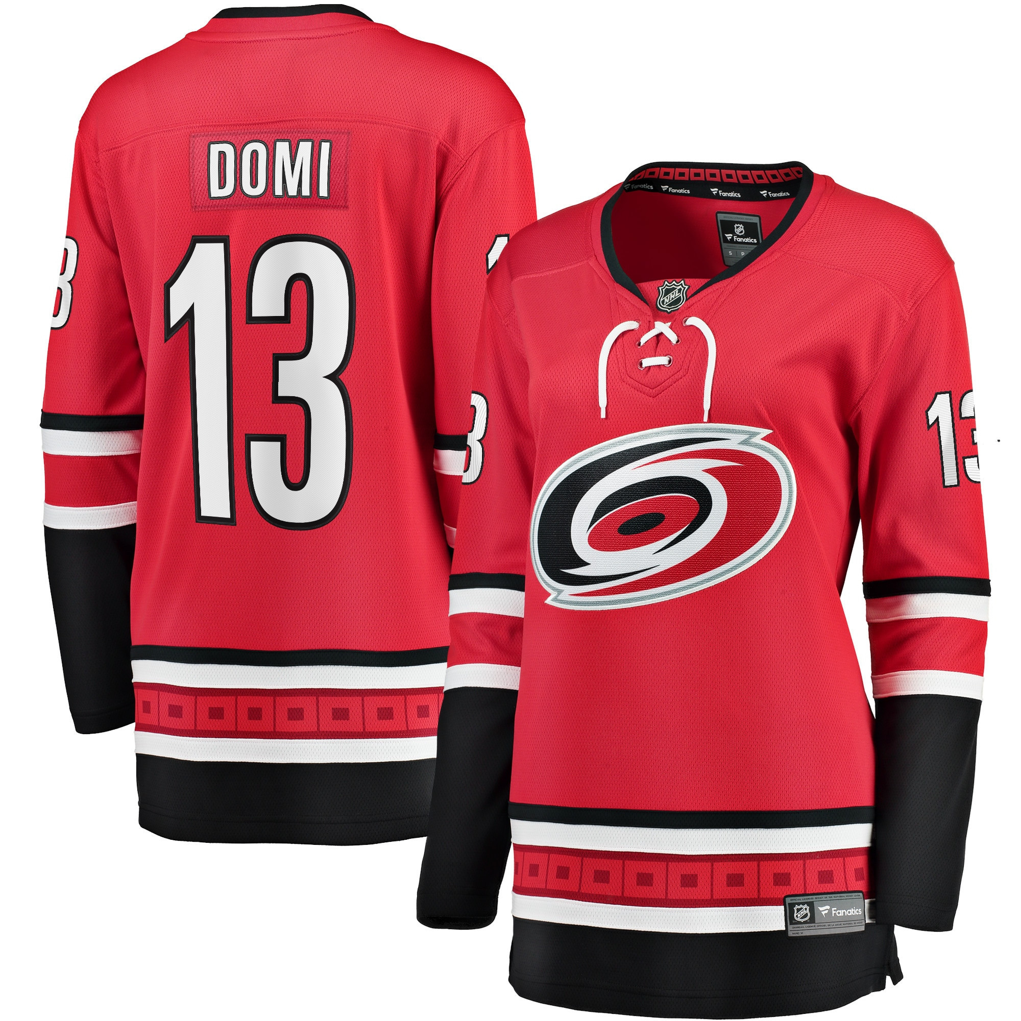 Max Domi Carolina Hurricanes Womens Fanatics Branded Home Breakaway Player Jersey - Red Nhl