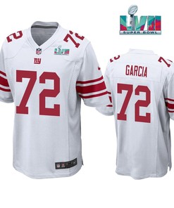 Max Garcia 72 New York Giants Super Bowl LVII Super Bowl LVII White Men Game Jersey