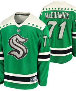 Max McCormick 71 Seattle Kraken 2022 St. Patrick Green Jersey Jersey