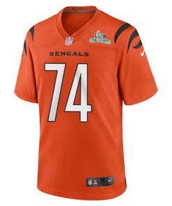 Max Scharping 74 Cincinnati Bengals Super Bowl LVII Champions Men Alternate Game Jersey - Orange