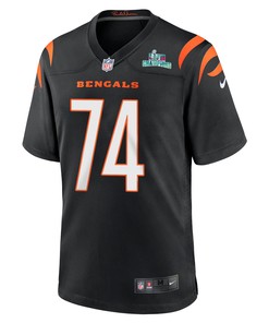 Max Scharping 74 Cincinnati Bengals Super Bowl LVII Champions Men Game Jersey - Black