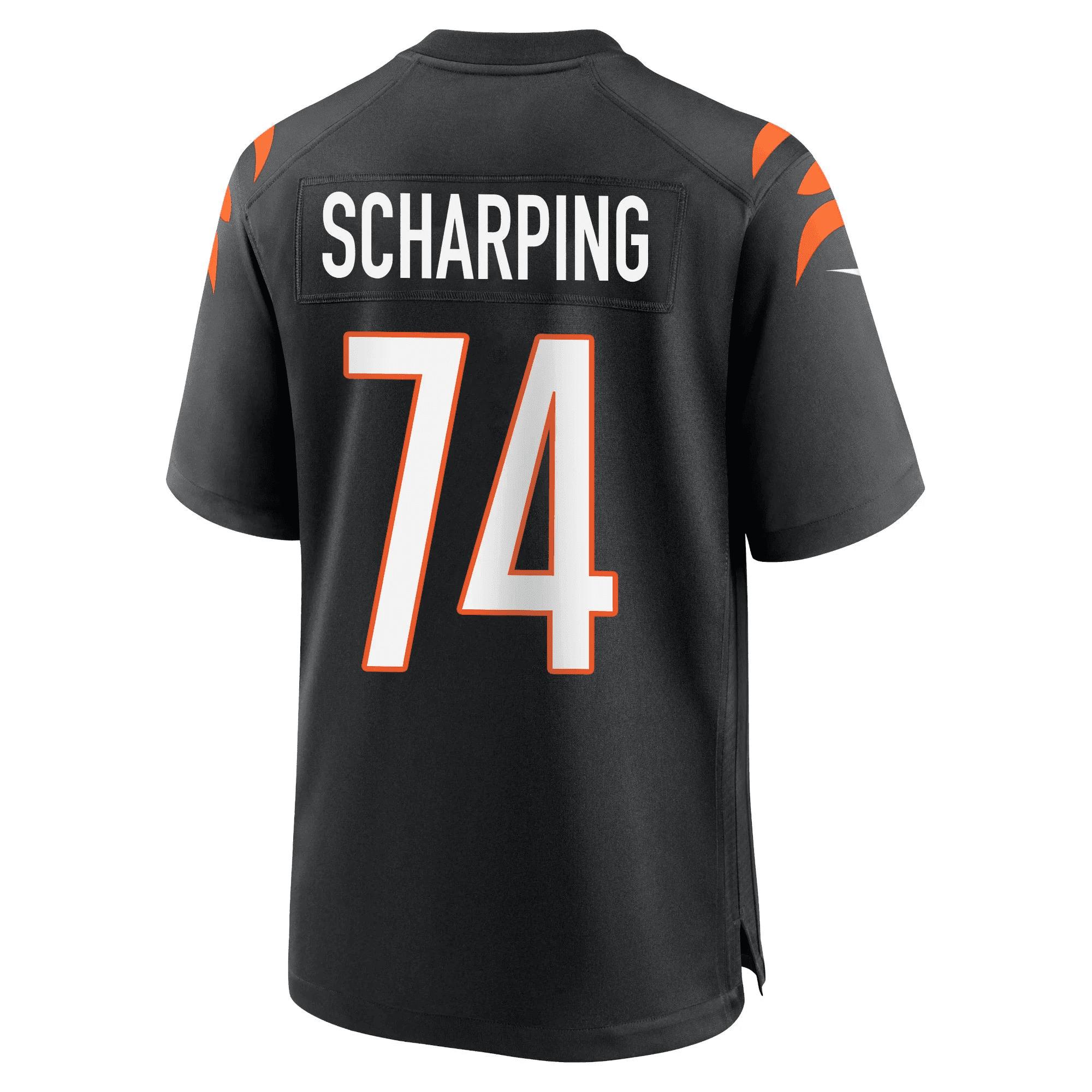 Max Scharping 74 Cincinnati Bengals Super Bowl LVII Champions Men Game Jersey - Black