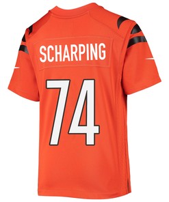 Max Scharping 74 Cincinnati Bengals Super Bowl LVII Champions Youth Alternate Game Jersey - Black