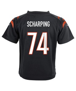 Max Scharping 74 Cincinnati Bengals Super Bowl LVII Champions Youth Game Jersey - Black