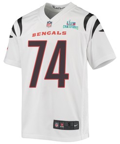 Max Scharping 74 Cincinnati Bengals Super Bowl LVII Champions Youth Game Jersey - White