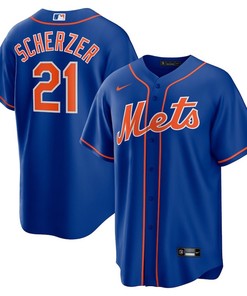Max Scherzer 21 New York Mets Alternate Player Jersey - Royal