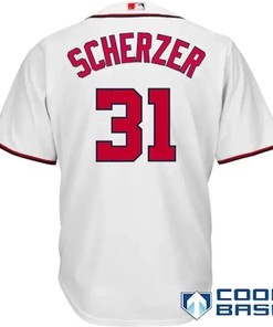 Max Scherzer Washington Nationals Cool Base Player Jersey - White
