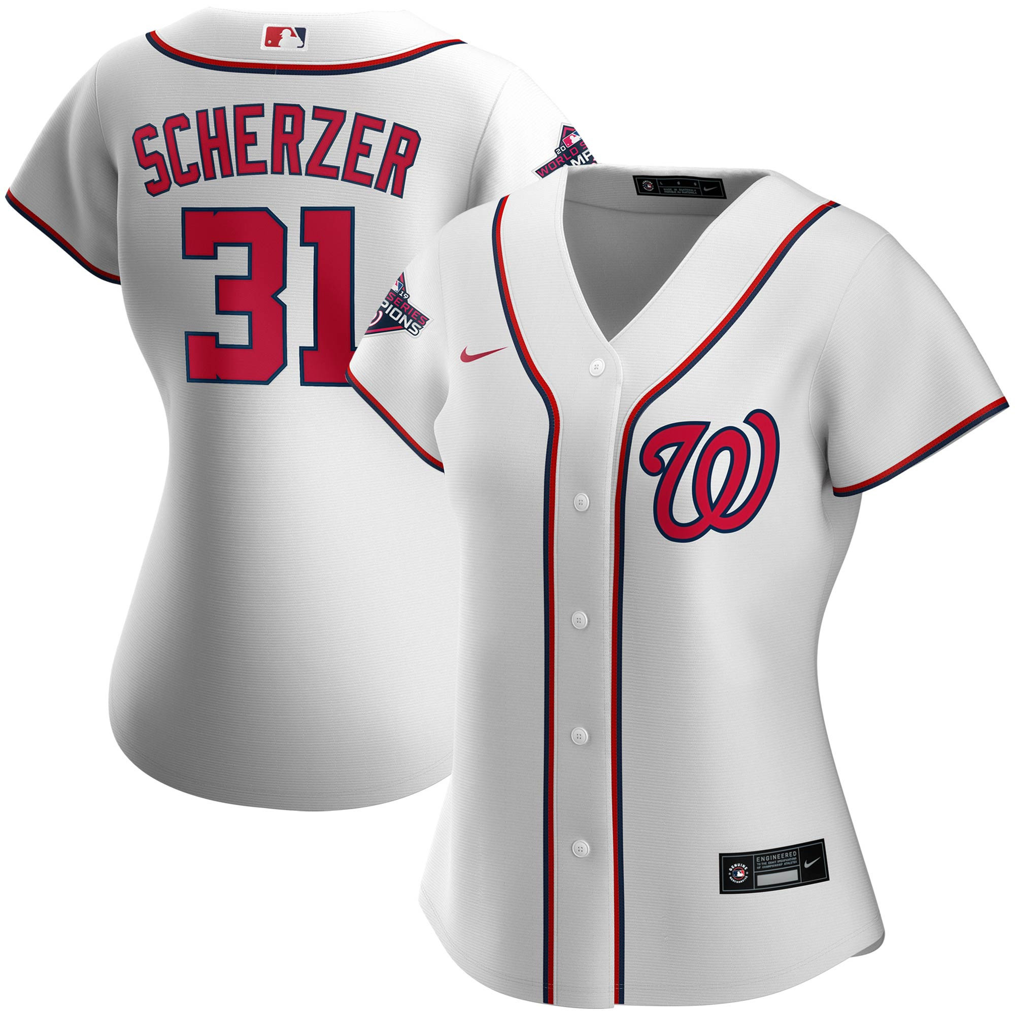 T-shirt Washington Nationals World Series 2019 - Max Scherzer #31 - Gris 2XL - Occasion