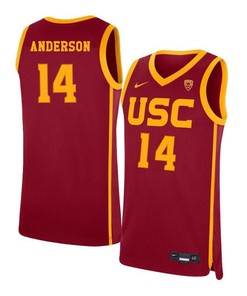 McKay Anderson 14 USC Trojans Elite Basketball Men Jersey - Red