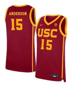 McKay Anderson 15 USC Trojans Elite Basketball Men Jersey - Red