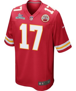 Mecole Hardman 17 Kansas City Chiefs Super Bowl LVII Champions Men Game Jersey - Red