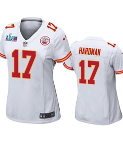 Mecole Hardman 17 Kansas City Chiefs Super Bowl LVII Game Jersey - Women White