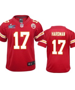 Mecole Hardman 17 Kansas City Chiefs Super Bowl LVII Game Jersey - Youth Red