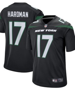Mecole Hardman 17 New York Jets Alternate Game Men Jersey - Stealth Black