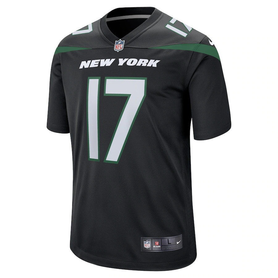 Mecole Hardman 17 New York Jets Alternate Game Men Jersey - Stealth Black