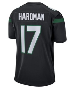 Mecole Hardman 17 New York Jets Alternate Game Men Jersey - Stealth Black