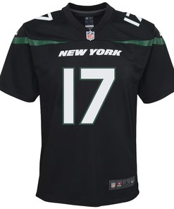 Mecole Hardman 17 New York Jets Alternate Game Youth Jersey - Stealth Black