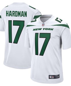 Mecole Hardman 17 New York Jets Game Men Jersey - White