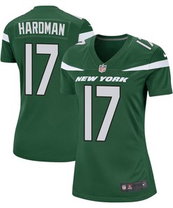 Mecole Hardman 17 New York Jets Game Women Jersey - Green