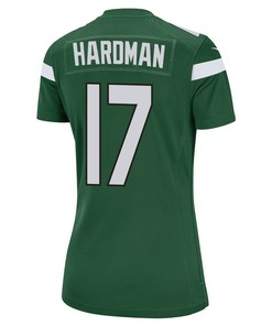 Mecole Hardman 17 New York Jets Game Women Jersey - Green