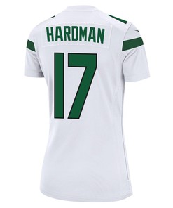 Mecole Hardman 17 New York Jets Game Women Jersey - White