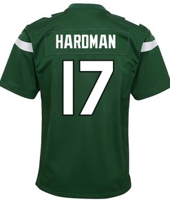 Mecole Hardman 17 New York Jets Game Youth Jersey - Green
