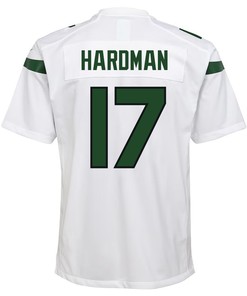 Mecole Hardman 17 New York Jets Game Youth Jersey - White