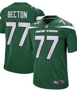 Mekhi Becton New York Jets Player Game Jersey - Gotham Green Nfl