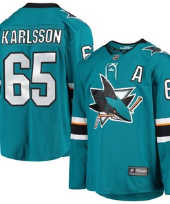 Melker Karlsson San Jose Sharks Fanatics Branded Breakaway Home Player Jersey - Teal Nhl