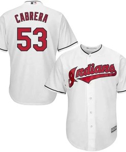 Melky Cabrera Cleveland Indians Home Official Cool Base Player Jersey - White