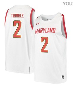 Melo Trimble 2 Maryland Terrapins Retro Basketball Youth Jersey - White