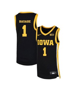 Melsahn Basabe 1 Iowa Hawkeyes Elite Basketball Men Jersey - Black