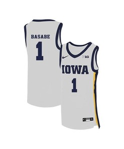 Melsahn Basabe 1 Iowa Hawkeyes Elite Basketball Men Jersey - White
