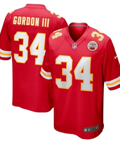 Melvin Gordon III 34 Kansas City Chiefs Home Game Player Jersey - Red